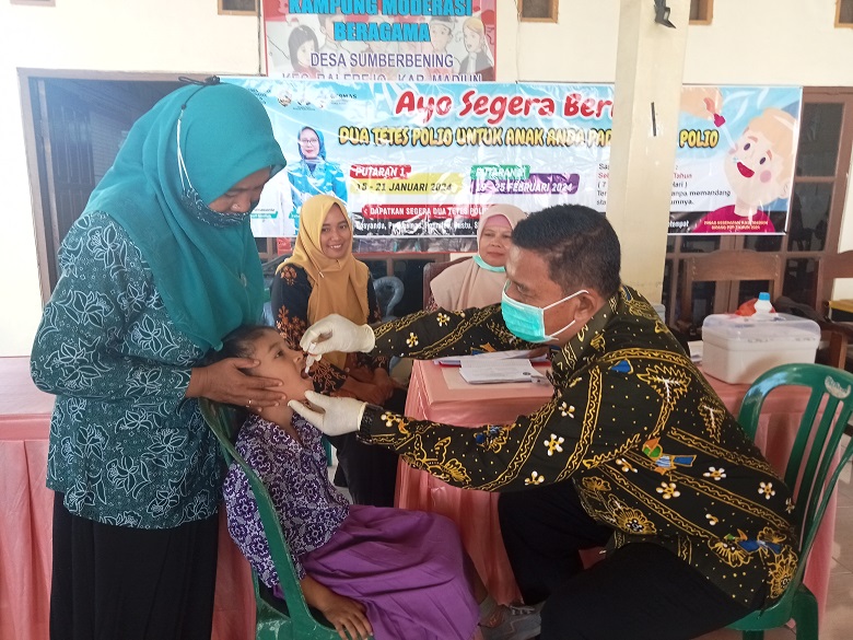 Harap Cegah Polio Dengan Vaksinasi Tahap 1 Desa Sumberbening